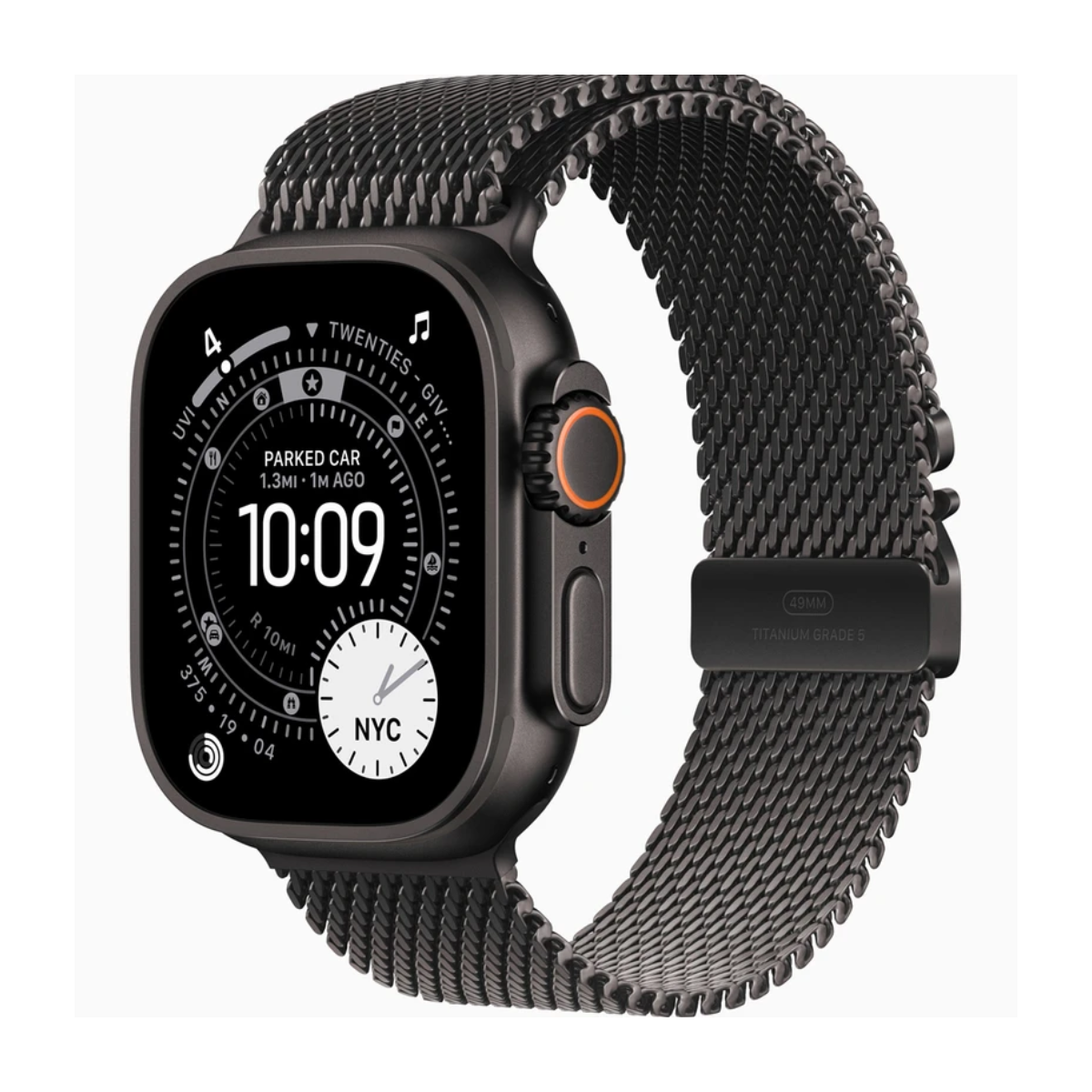 اپل واچ Ultra 3 مدل 49 میلی متری Black Titanium Case با بند Titanium Milanese
