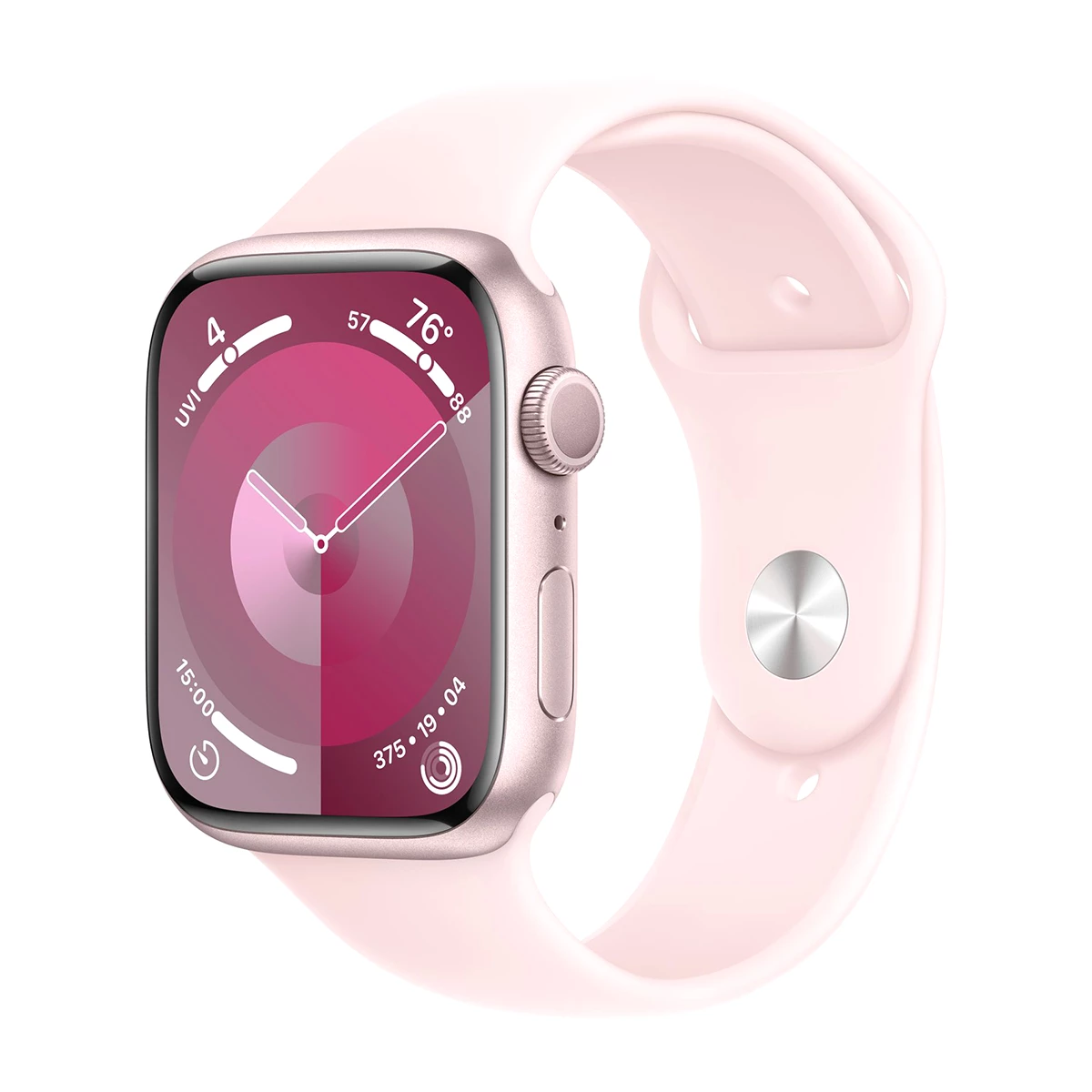 Apple Watch Series 9 45mm Aluminum Silicone Sport Band
