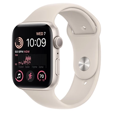 Apple Watch SE Gen2 2023 44mm Aluminum Silicone Sport Band