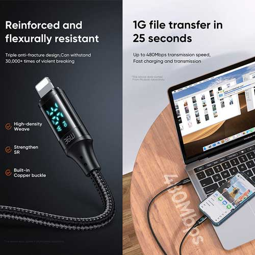 کابل شارژ و انتقال داده تایپ سی به لایتنینگ  مدل MCDODO CA-1030