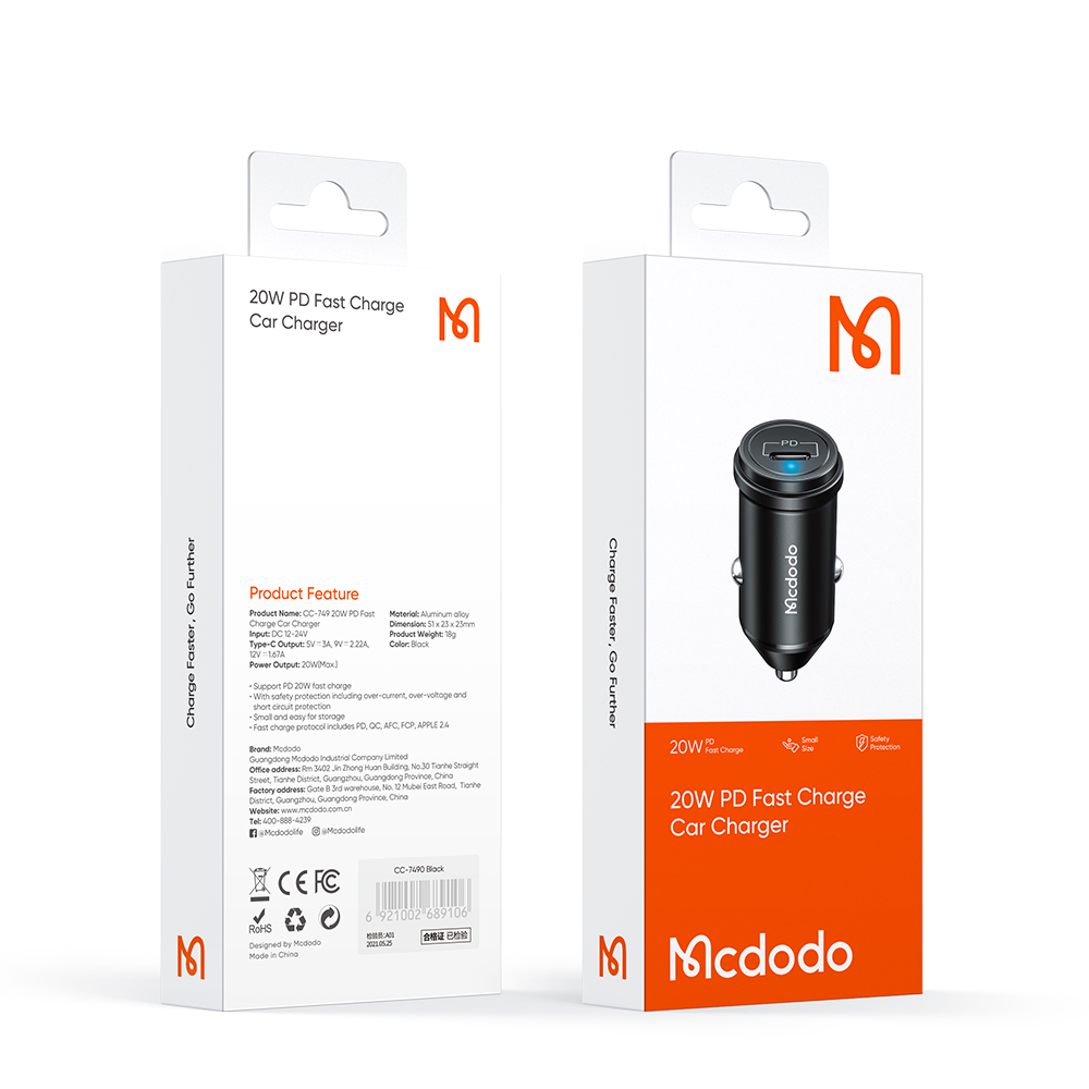 شارژر فندکی 12w وات مدل MCDODO CC-6601